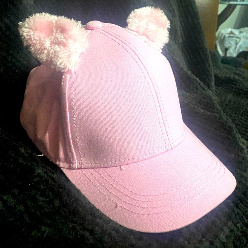 Claire’s Cute Pink Ball Cap With Ears